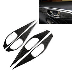 4 PCS Car Carbon Fiber Door Inner Handle Panel Decorative Sticker for Infiniti Q50 2014-2020, Door Inner Handle Panel (B)