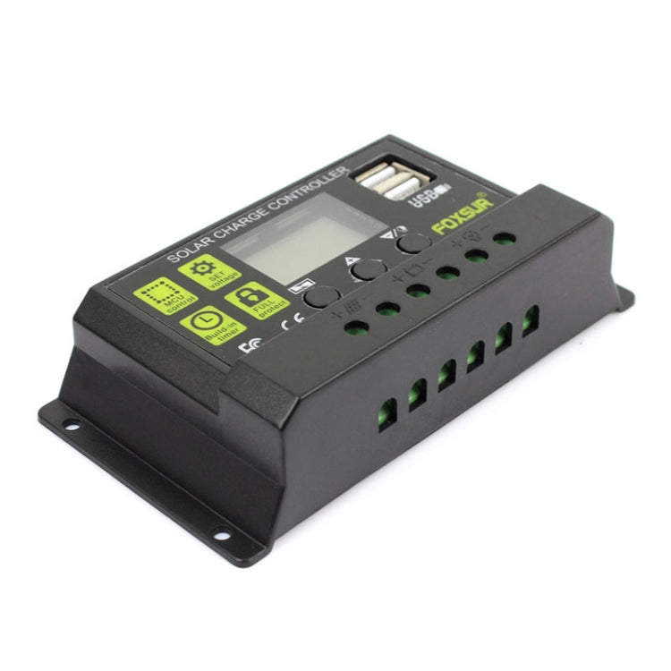 FOXSUR 10A Solar Charge Controller 12V / 24V Automatic Identification Controller, 10A