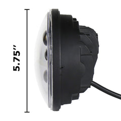 5.75 inch DC12V 6000K-6500K 40W Car LED Headlight for Harley, 5.75 inch (Silver), DC12V 40W