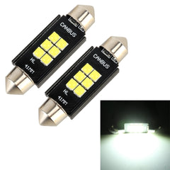 2 PCS 41mm DC12V / 2.5W / 6000K / 170LM 6LEDs SMD-3030 Car Reading Lamp Dome Light, 41mm