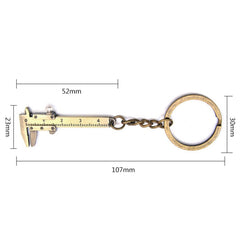5 PCS Mini Vernier Caliper Keychain Key Rings, Vernier Shape(Bronze), Vernier Shape(Silver)