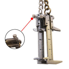 5 PCS Mini Vernier Caliper Keychain Key Rings, Vernier Shape(Bronze), Vernier Shape(Silver)