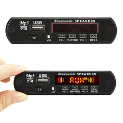 Car 12V 2x3W Audio MP3 Player Decoder Board FM Radio TF USB 3.5mm AUX, with Bluetooth / Recording Call Function / Power Amplifier / Remote Control, 12V