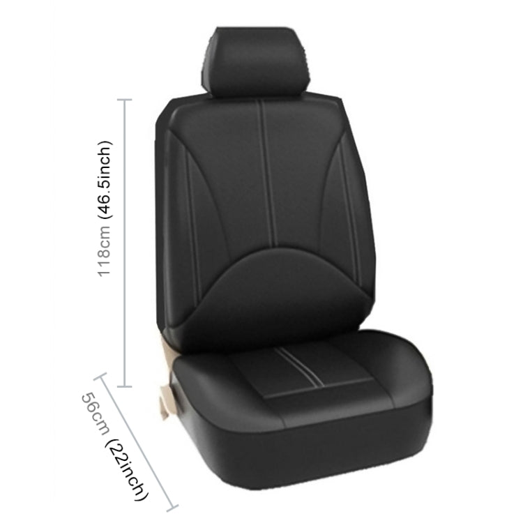 4 in 1 Universal PU Leather Four Seasons Anti-Slippery Front Seat Cover Cushion Mat Set for 2 Seat Car, For 2 Seat Car