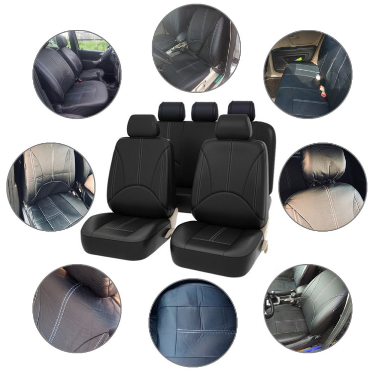 4 in 1 Universal PU Leather Four Seasons Anti-Slippery Front Seat Cover Cushion Mat Set for 2 Seat Car, For 2 Seat Car