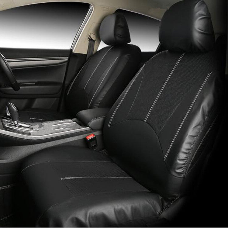 4 in 1 Universal PU Leather Four Seasons Anti-Slippery Front Seat Cover Cushion Mat Set for 2 Seat Car, For 2 Seat Car