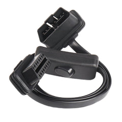 16PIN Car Ultra-thin OBD Diagnostic Extended Cable OBD2 Cable with Switch, 16PIN