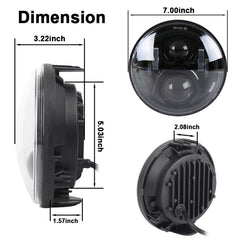 7 inch Round LED Motorcycle Headlight Modified Spotlight for Honda, For Honda Silver, For Honda