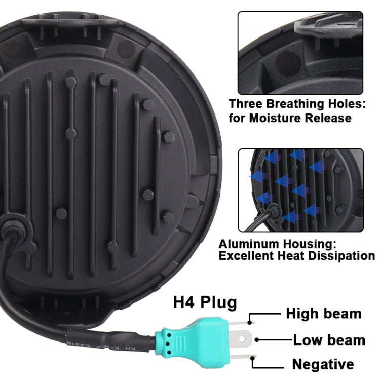 7 inch Round LED Motorcycle Headlight Modified Spotlight for Honda, For Honda Silver, For Honda