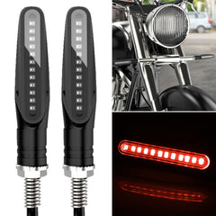 2 PCS D12V / 1W Motorcycle LED Waterproof Side Lights Turn Signal Light, Turn Light (Red Light)