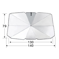 Car Retractable Sunshade Sunscreen Heat Insulation Front Windshield Sunshade, Large Size, Large Size