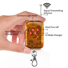 DC12V-24V / 18W 4 in 1 Front Grille Emergency Strobe Flash Warning Light Pickup 12LEDs Side Light Wireless Control 16 Modes
