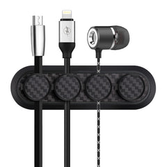 Car Carbon Fiber Magnetic Clamp Cable Storage Box Creative Desktop Hub Organizer, Desktop Hub Organizer