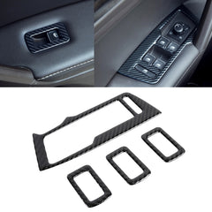 Car Carbon Fiber Window Glass Lifter Panel Decorative Sticker for Volkswagen Tiguan L 2019-2021, Window Glass Lifter
