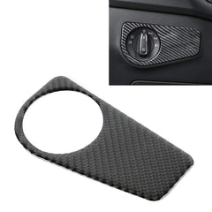 Car Carbon Fiber Headlight Switch Panel Decorative Sticker for Volkswagen Tiguan L 2019-2021, Low Configuration, Headlight Switch, Low Configuration