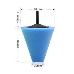 5 in 1 3 inch Car Polishing Disc Set Wheel Rim Polishing Waxing Sponge, 5 in 1