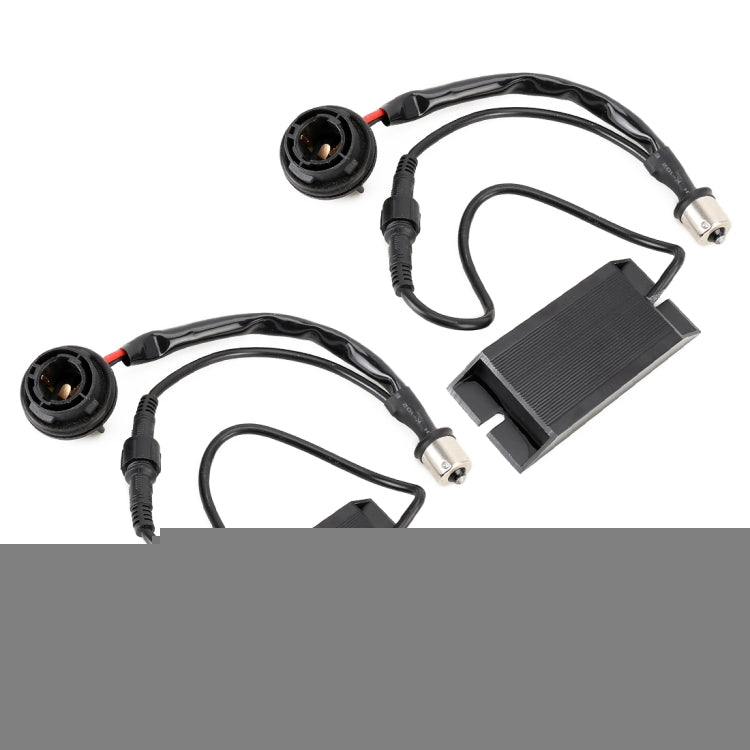2 PCS 1156 / BAU15S DC12V 50W 6 Ohms Turn Signal / Reversing Light / Brake Light Split Dual Resistance Decoder, 1156 / BAU15S