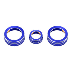 3 PCS Car Metal Air Conditioner Knob Case for Honda CR-V 2017, For Honda CR-V 2017 (Blue), For Honda CR-V 2017 (Red)