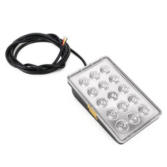 DC12V 1W Car Square Highlight Brake Lights Reversing Light with 15LEDs SMD-3528, Square (Transparent), Square (Black), Square (Red)