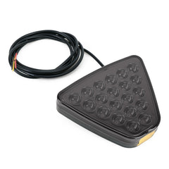 DC12V 1W Car Triangle Highlight Brake Lights Reversing Light with 20LEDs SMD-3528, Triangle (Black), Triangle (Red), Triangle (Transparent)