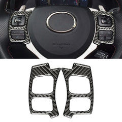 Car Carbon Fiber Steering Wheel Button Decorative Sticker for Lexus IS250 NX200 200t 300h 13-, Left Drive, Steering Wheel Button A Style, Left Drive