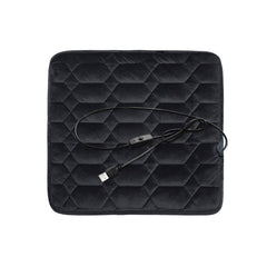 Car USB Seat Heater Cushion Warmer Cover Winter Heated Warm Mat, Style: Square, Square (Black), Square (Red)