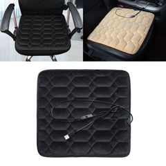 Car USB Seat Heater Cushion Warmer Cover Winter Heated Warm Mat, Style: Square, Square (Red), Square (Black)