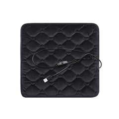 Car USB Seat Heater Cushion Warmer Cover Winter Heated Warm Mat, Style: Heart Shape, Heart Shape (Black)