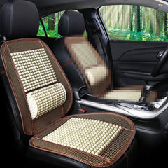 Car Seat Covers Summer Cool Imitation Wooden Beads Ventilation Breathable Seat Cushion