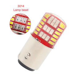 2 PCS 1157 DC12V / 1.1W Motorcycle / Car LED Double Color Flashing Light Turn Signal / Brake Lamp with 42LEDs SMD-3014 Lamp Beads, 1157 DC12V