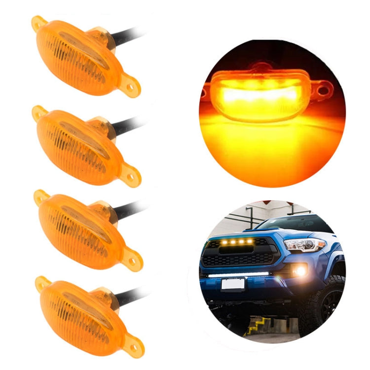 DC12V / 6W 4 in 1 Front Grille Warning Light for Ford Raptor F150 2017-2019, 4 in 1 (Yellow), 4 in 1