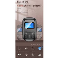 T-14 Bluetooth 5.0 2 In 1 LCD Digital Display Bluetooth Adapter Receiver Transmitter, T-14