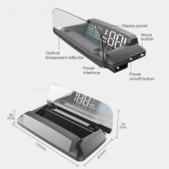 H400G Car 3.5 inch GPS Mode HUD Head-up Display Support Speed / Time / Distance Display, H400G