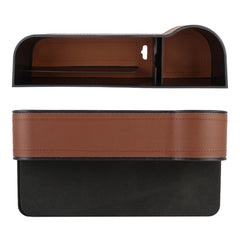 2 PCS Car Multi-functional Principal And Deputy Driver Seat Console Leather Box, Seat Console Leather Box (Brown), Seat Console Leather Box (Black), Seat Console Leather Box (Beige)