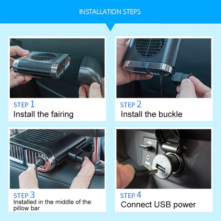 5W Car Fan Cooling Artifact For Car radiating Seat Cushion, 1 PC(Black), 1 PC (White)