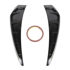 2 PCS Car Soft Silicone Decorative Sticker Outside Sticker, Bright Black, Bright Black