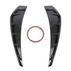 2 PCS Car Soft Silicone Decorative Sticker Outside Sticker, Carbon Fiber Texture, Carbon Fiber Texture