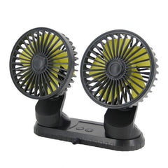 F404 Car Center Console USB Dual-head Electric Cooling Fan with Aromatherapy, F404