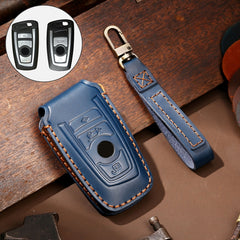 Hallmo Car Cowhide Leather Key Protective Cover Key Case for Old BMW, For Old BMW