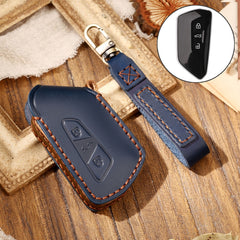 Hallmo Car Cowhide Leather Key Protective Cover Key Case for Volkswagen Golf 8, For Volkswagen Golf 8