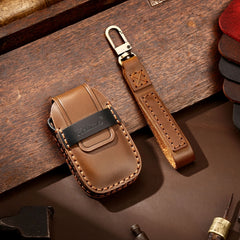 Hallmo Car Cowhide Leather Key Protective Cover Key Case for Subaru Forester, For Subaru Forester