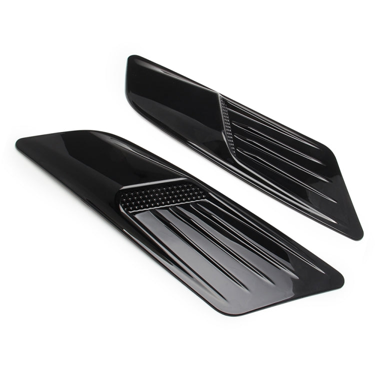 2 PCS Car Decorative Air Flow Intake Scoop Bonnet Side Fender Vent Hood Set for Ford Mustang 2015-2017, Bright Black, For Ford Mustang 2015-2017, Bright Black