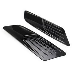 2 PCS Car Decorative Air Flow Intake Scoop Bonnet Side Fender Vent Hood Set for Ford Mustang 2015-2017, Bright Black, For Ford Mustang 2015-2017, Bright Black