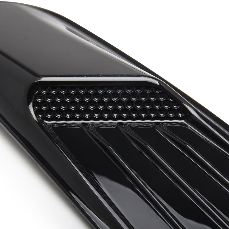 2 PCS Car Decorative Air Flow Intake Scoop Bonnet Side Fender Vent Hood Set for Ford Mustang 2015-2017, Bright Black, For Ford Mustang 2015-2017, Bright Black