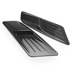 2 PCS Car Decorative Air Flow Intake Scoop Bonnet Side Fender Vent Hood Set for Ford Mustang 2015-2017, Carbon Fiber, For Ford Mustang 2015-2017, Carbon Fiber