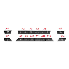 Car Air Conditioner Panel Switch Button 14-button 61319313923 for BMW F10 / F07 / F02, 14-button