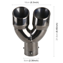 Universal Car Styling Stainless Steel Straight Exhaust Tail Muffler Tip Pipe, Inside Diameter: 6cm, Straight Inside Diameter: 6cm (Grey), Straight Inside Diameter: 6cm (Blue), Straight Inside Diameter: 6cm(Silver)