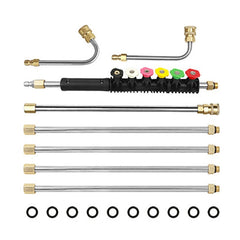 8 in 1 Car Wash High Pressure Spray Nozzle Cleaning Extension Rod, 8 in 1 Spray Nozzle