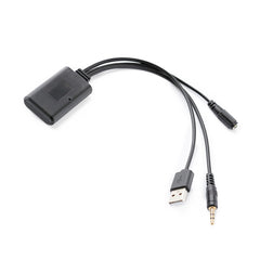 Car AUX Music + MIC Bluetooth Phone Cable, Cable Length: 1.5m, Car AUX Cable