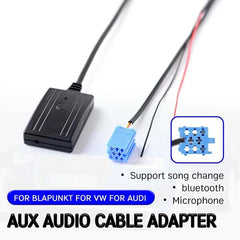 Car Bluetooth Music AUX Audio Cable + MIC for Audi / Volkswagen, For Audi / Volkswagen(MIC)